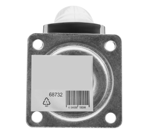 Колесо ПУ прозрачное поворотное d-50 мм, крепление платформенное Сибртех