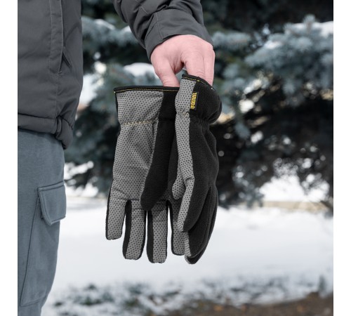 Перчатки универсальные, двойные, ПВХ нанесение, размер 8 Denzel