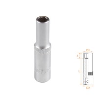 Головка торцевая глубокая шестигранная 1/4", 6 мм AFFIX AF00120006