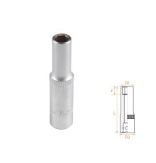 Головка торцевая глубокая шестигранная 1/4", 6 мм AFFIX AF00120006