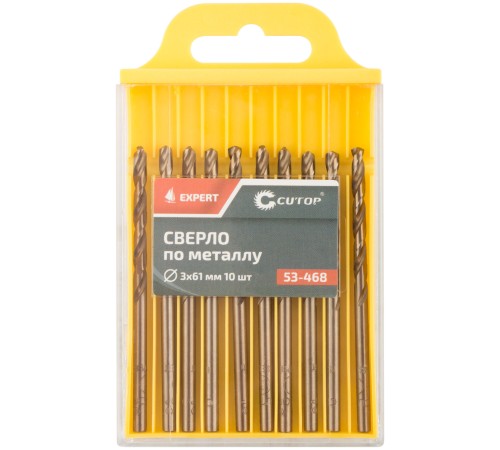 Сверло по металлу Cutop EXPERT, 3х61 мм (10 шт) CUTOP Сверло по металлу Cutop EXPERT, 3х61 мм (10 шт) CUTOP