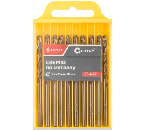Сверло по металлу Cutop EXPERT, 3,9х75 мм (10 шт) CUTOP Сверло по металлу Cutop EXPERT, 3,9х75 мм (10 шт) CUTOP