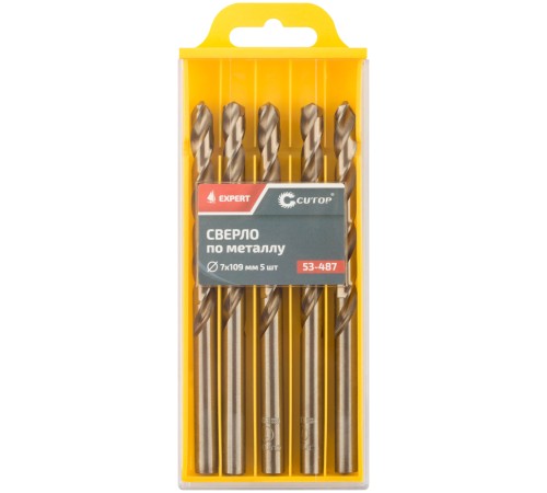 Сверло по металлу Cutop EXPERT, 7х109 мм (5 шт) CUTOP Сверло по металлу Cutop EXPERT, 7х109 мм (5 шт) CUTOP