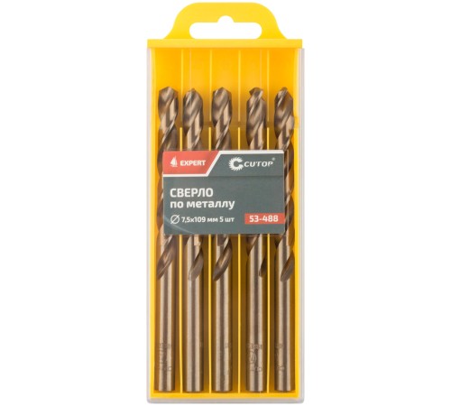 Сверло по металлу Cutop EXPERT, 7,5х109 мм (5 шт) CUTOP Сверло по металлу Cutop EXPERT, 7,5х109 мм (5 шт) CUTOP