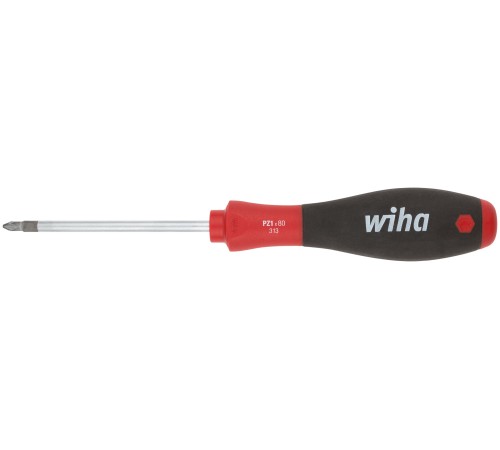 WIHA Отвертка SOFTFINISH, CrMo сталь, матовое хромирование PZ1 x 80 мм WH HQ