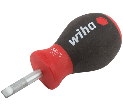 WIHA Отвертка SOFTFINISH, CrMo сталь, матовое хромирование SL5,5 x 25 мм WH HQ
