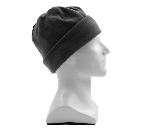 Шапка с отворотом из флиса для взрослых, размер 58-59, серая Сибртех