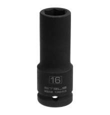 Головка ударная удлиненная шестигранная, 16 мм, 1/2, CrMo Stels