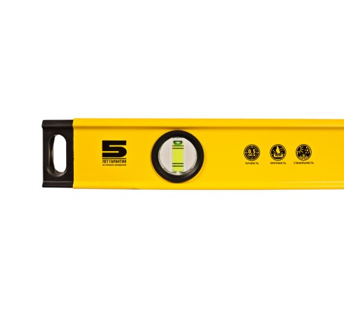 Уровень алюм., 600мм, 2 колбы, фрезерованный, точность 0.5 мм/м, hanskonner