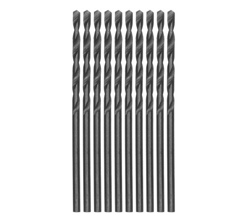Сверло по металлу, 2 мм, полированное, HSS, 10 шт, цилиндрический хвостовик Matrix