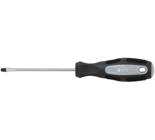 Отвертка "Мастер", CrV сталь, прорезиненная ручка 3х75 мм SL КУРС Отвертка "Мастер", CrV сталь, прорезиненная ручка 3х75 мм SL КУРС