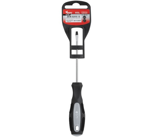 Отвертка "Мастер", CrV сталь, прорезиненная ручка 3х75 мм SL КУРС Отвертка "Мастер", CrV сталь, прорезиненная ручка 3х75 мм SL КУРС