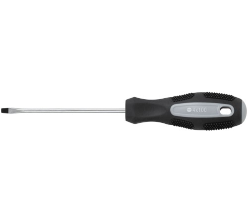 Отвертка "Мастер", CrV сталь, прорезиненная ручка 4х100 мм SL КУРС Отвертка "Мастер", CrV сталь, прорезиненная ручка 4х100 мм SL КУРС