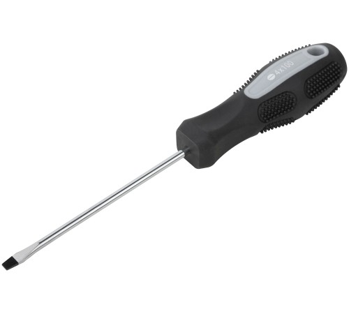 Отвертка "Мастер", CrV сталь, прорезиненная ручка 4х100 мм SL КУРС Отвертка "Мастер", CrV сталь, прорезиненная ручка 4х100 мм SL КУРС