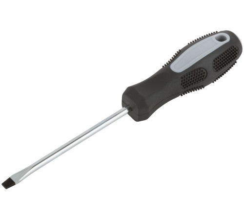 Отвертка "Мастер", CrV сталь, прорезиненная ручка 5х100 мм SL КУРС Отвертка "Мастер", CrV сталь, прорезиненная ручка 5х100 мм SL КУРС