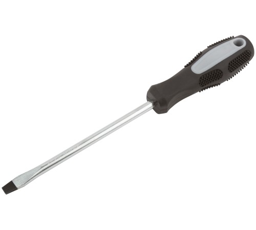 Отвертка "Мастер", CrV сталь, прорезиненная ручка 8х150 мм SL КУРС Отвертка "Мастер", CrV сталь, прорезиненная ручка 8х150 мм SL КУРС