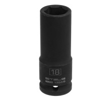Головка ударная удлиненная шестигранная, 18 мм, 1/2, CrMo Stels