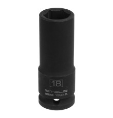 Головка ударная удлиненная шестигранная, 18 мм, 1/2, CrMo Stels