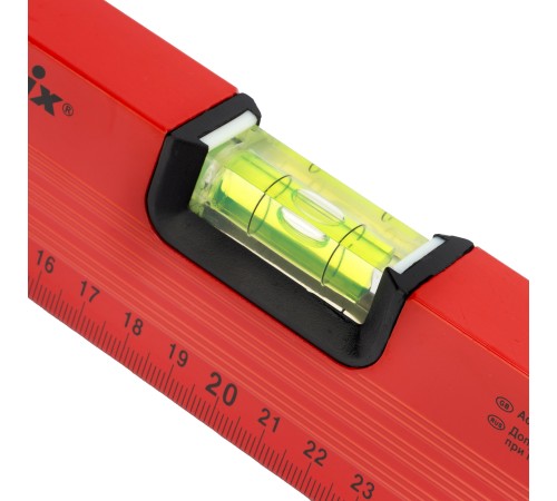 Уровень алюминиевый, 400 мм, 3 глазка, красный, линейка Matrix Уровень алюминиевый, 400 мм, 3 глазка, красный, линейка Matrix