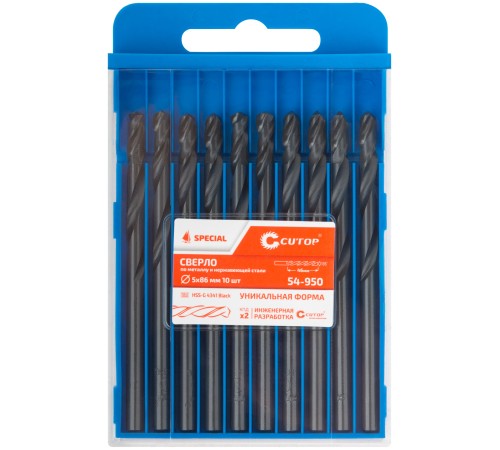Сверло по металлу Cutop Special, HSS-G, 5 х 86/46 мм (10 шт) CUTOP Сверло по металлу Cutop Special, HSS-G, 5 х 86/46 мм (10 шт) CUTOP
