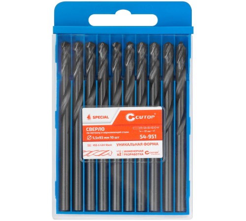Сверло по металлу Cutop Special, HSS-G, 5,5 х 93/51 мм (10 шт) CUTOP