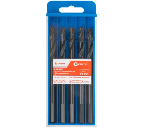Сверло по металлу Cutop Special, HSS-G, 7 х 109/62 мм (5 шт) CUTOP Сверло по металлу Cutop Special, HSS-G, 7 х 109/62 мм (5 шт) CUTOP