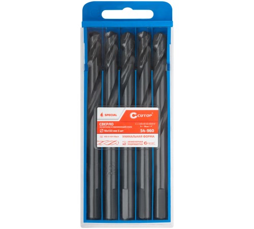 Сверло по металлу Cutop Special, HSS-G, 10 х 133/78 мм (5 шт) CUTOP Сверло по металлу Cutop Special, HSS-G, 10 х 133/78 мм (5 шт) CUTOP