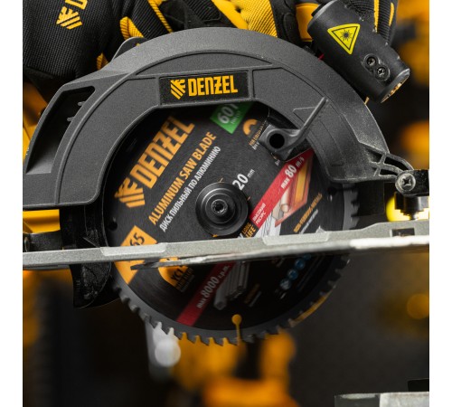 Пильный диск по алюминию ф165 х 20 мм, 60 зубьев Denzel