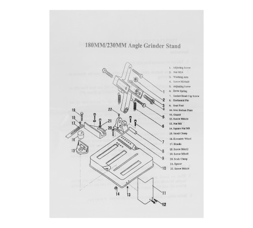 Станок для крепления УШМ COS-230 Sparta Станок для крепления УШМ COS-230 Sparta