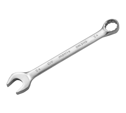Ключ комбинированный, 24 мм, CrV, матовый хром Matrix Ключ комбинированный, 24 мм, CrV, матовый хром Matrix