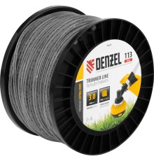 Леска для триммера двухкомпонентная зубчатый квадрат, 3,0мм х 113м, на DIN кат. EXTRA CORD Denzel