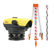 Комплект оптический нивелир Leica NA 524 с поверкой штатив рейка - 3 в 1