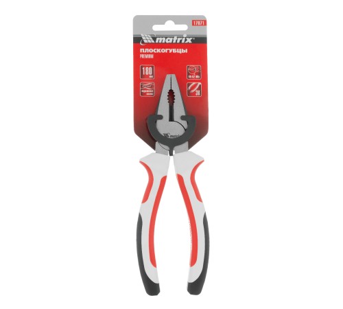Плоскогубцы Premium, 180 мм, трехкомпонентные рукоятки Matrix