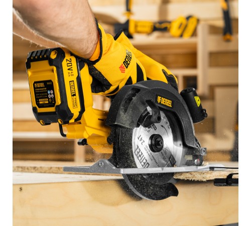 Пила циркулярная аккумуляторная бесщет. CCSH-BL-20-185, 185 мм, Li-Ion, 20 В// Denzel
