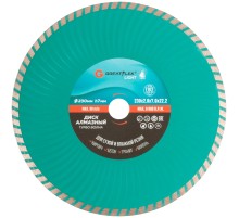 Диск отрезной алмазный Турбо волна GreatFlex Light, 230 x 2.8 x 7.0 x 22.2 мм Greatflex Диск отрезной алмазный Турбо волна GreatFlex Light, 230 x 2.8 x 7.0 x 22.2 мм Greatflex