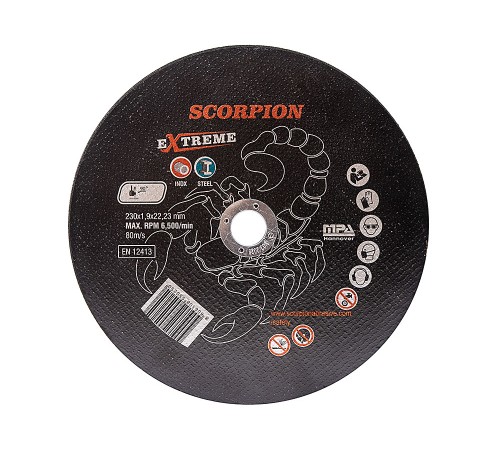 Абразивный отрезной диск Scorpion EXTREME 230x1,9x22мм Metal+Inox