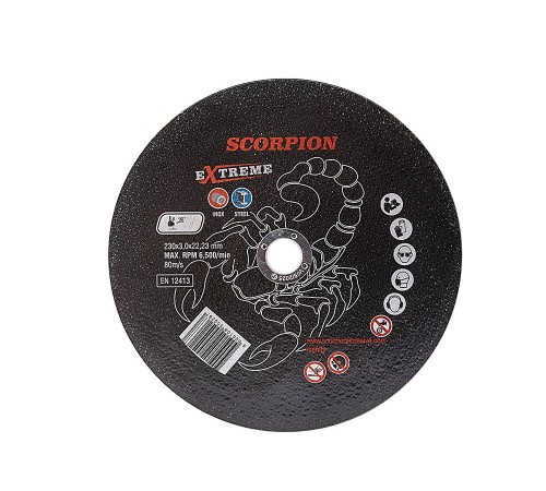 Абразивный отрезной диск Scorpion EXTREME 230x3,0x22мм Metal+Inox