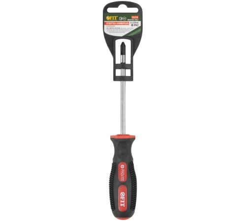 Отвертка "Универсал", CrV сталь, прорезиненная ручка  6х100 мм РН2 FIT IT Отвертка "Универсал", CrV сталь, прорезиненная ручка  6х100 мм РН2 FIT IT