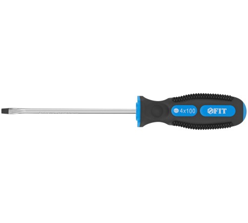 Отвертка "Универсал", CrV сталь, прорезиненная ручка  4х100 мм SL FIT IT Отвертка "Универсал", CrV сталь, прорезиненная ручка  4х100 мм SL FIT IT