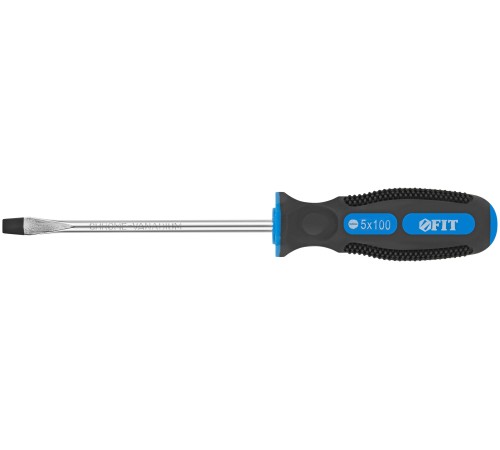 Отвертка "Универсал", CrV сталь, прорезиненная ручка  5х100 мм SL FIT IT Отвертка "Универсал", CrV сталь, прорезиненная ручка  5х100 мм SL FIT IT