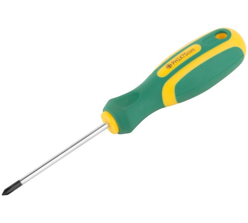 Отвертка "Контур", CrV сталь, прорезиненная ручка  4х75 мм РН1 FIT IT Отвертка "Контур", CrV сталь, прорезиненная ручка  4х75 мм РН1 FIT IT