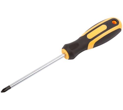 Отвертка "Контур", CrV сталь, прорезиненная ручка  5х100 мм РН1 FIT IT Отвертка "Контур", CrV сталь, прорезиненная ручка  5х100 мм РН1 FIT IT