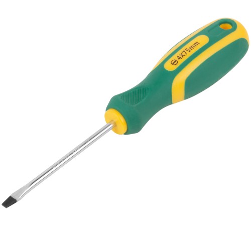 Отвертка "Контур", CrV сталь, прорезиненная ручка  4х75 мм SL FIT IT Отвертка "Контур", CrV сталь, прорезиненная ручка  4х75 мм SL FIT IT