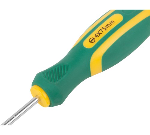 Отвертка "Контур", CrV сталь, прорезиненная ручка  4х75 мм SL FIT IT Отвертка "Контур", CrV сталь, прорезиненная ручка  4х75 мм SL FIT IT