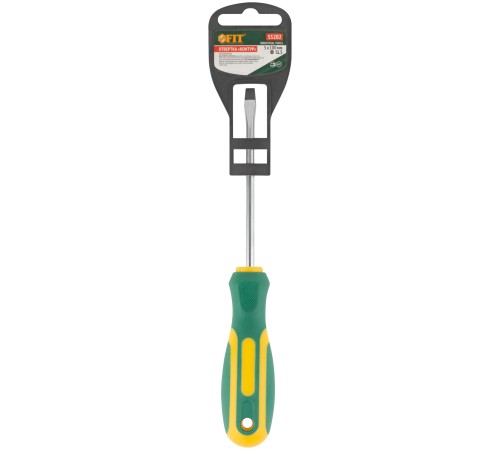 Отвертка "Контур", CrV сталь, прорезиненная ручка  5х100 мм SL FIT IT Отвертка "Контур", CrV сталь, прорезиненная ручка  5х100 мм SL FIT IT