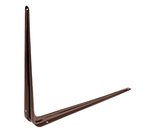 Кронштейн угловой с ребром, 400 х 450 мм, коричневый Сибртех