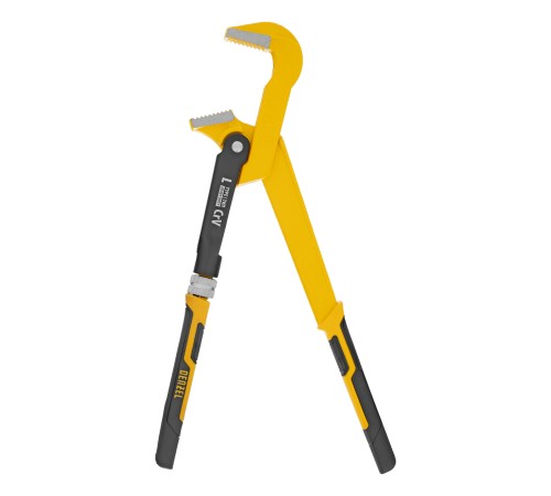 Ключ трубный рычажный №1", 1", цельнокованый, CrV, тип "L" Denzel