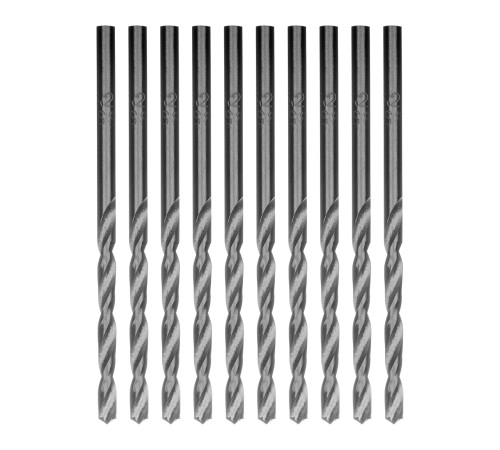 Сверло по металлу, 3.2 мм, полированное, HSS, 10 шт, цилиндрический хвостовик Matrix