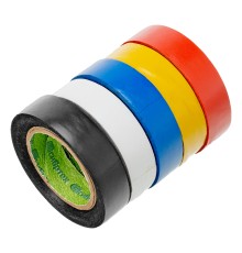 Набор изолент ПВХ цветных 15 мм х 10 м, 5шт/уп, 130 мкм Сибртех