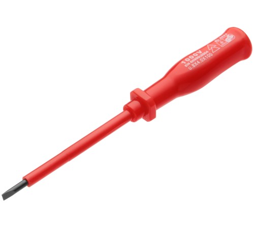 Отвертка изолированная 1000 В, CrV сталь, пластиковая ручка  4х100 мм SL FIT IT Отвертка изолированная 1000 В, CrV сталь, пластиковая ручка  4х100 мм SL FIT IT
